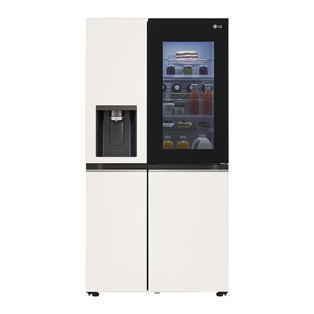 Tủ lạnh LG Side by side Instaview Door-in-door và ngăn lấy nước ngoài UV nano 635L màu be GR-X257BG