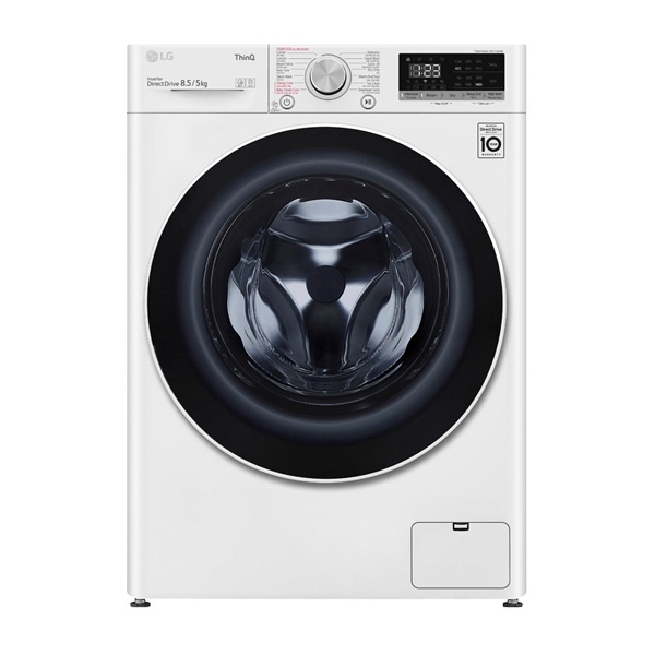 LG Máy giặt lồng ngang cửa trước 8.5 Kg FV1408S4W ( Công nghệ giặt hơi nước Steam, Giặt 6 chuyển động ) chính hãng
