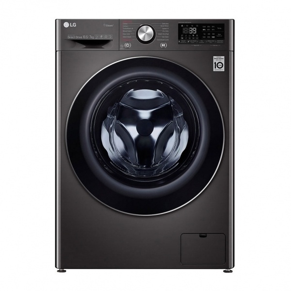LG AI DD™ Máy giặt lồng ngang cửa trước 10.5kg FV1450S2B (công nghệ TurboWash™360, Giặt hơi nước Steam+™ giảm nhăn, diệt khuẩn, ngăn dị ứng) Chính Hãng