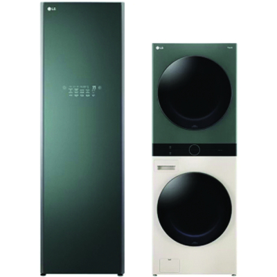 Tháp giặt sấy LG WashTower™ WT2116SHEG và Tủ chăm sóc quần áo LG Styler - Màu xanh lá cây S5GOC